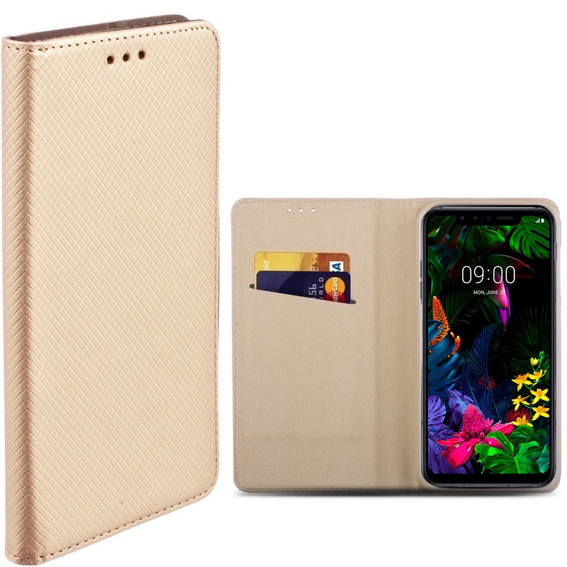 Telone smart magnet atverčiamas dėklas - auksinės spalvos (G8s Thinq) Telone smart magnet atverčiamas dėklas - auksinės spalvos (G8s Thinq)